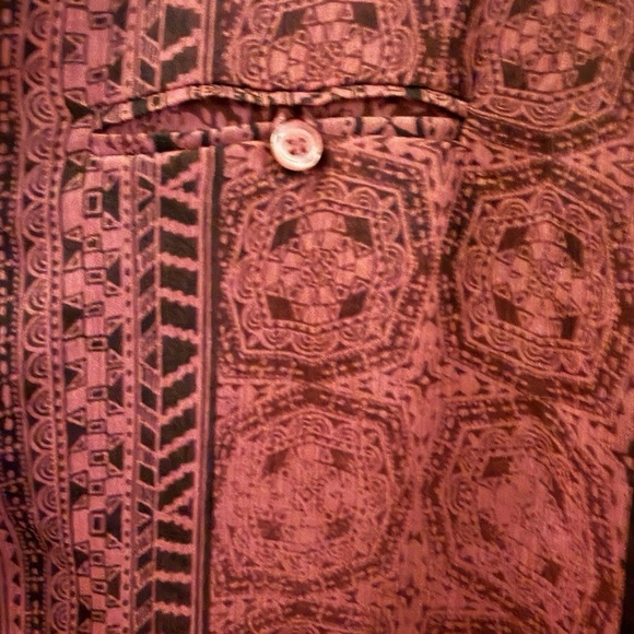 Kut from the Kloth Cottagecore Sheer Geometric Roll-tab Sleeve Blouse - Picture 2 of 6